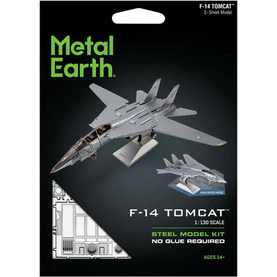 The United States Navy - Grumman F-14 Tomcat Fighter Jet 3D Figure Model Kit (1:130 Scale, Steel, Hard Difficulty) - Fascinations - Metal Earth Series - (2024)