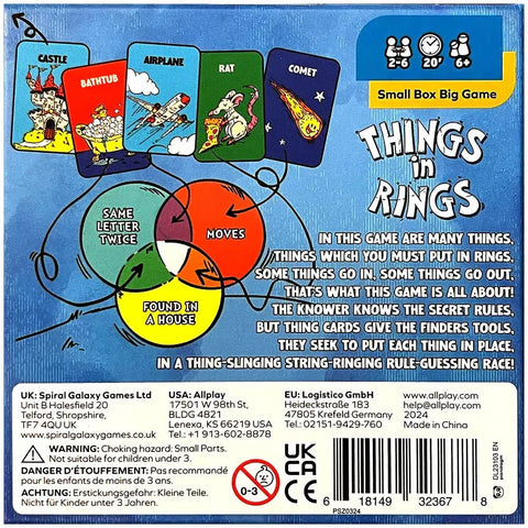 Things In Rings - Party Puzzle Board Game for Family, Adults, and Children (2-6 Players, Ages 6+) - Allplay