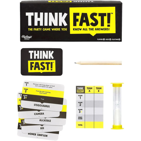 Think Fast! - Funny Trivia Card Game for Family, Adults, and Children (3+ Players, Ages 8+) - Ridley's Games - Image 2
