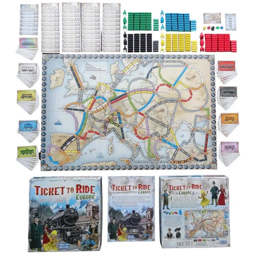 Ticket to Ride: Europe - Strategy Civilization Board Game for Family, and Adults (2-5 Players, Ages 8+) - Days of Wonder