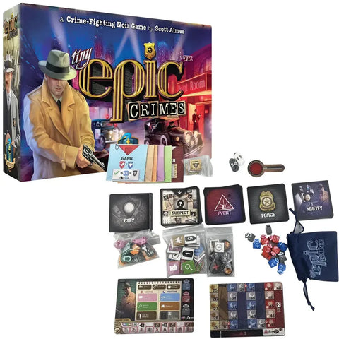 Tiny Epic Crimes - Social Deduction Crime Board Game for Family, and Adults (1-4 Players, Ages 14+) - Gamelyn Games
