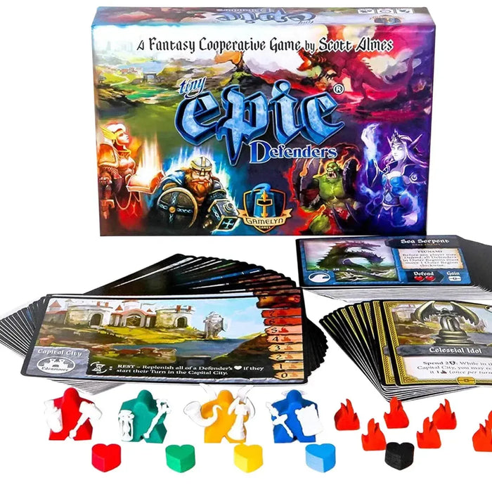Tiny Epic Defenders - Cooperative Fantasy Board Game for Family, and Adults (1-4 Players, Ages 14+) - Gamelyn Games