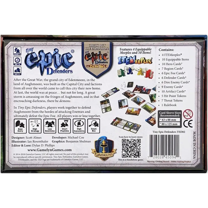 Tiny Epic Defenders - Cooperative Fantasy Board Game for Family, and Adults (1-4 Players, Ages 14+) - Gamelyn Games