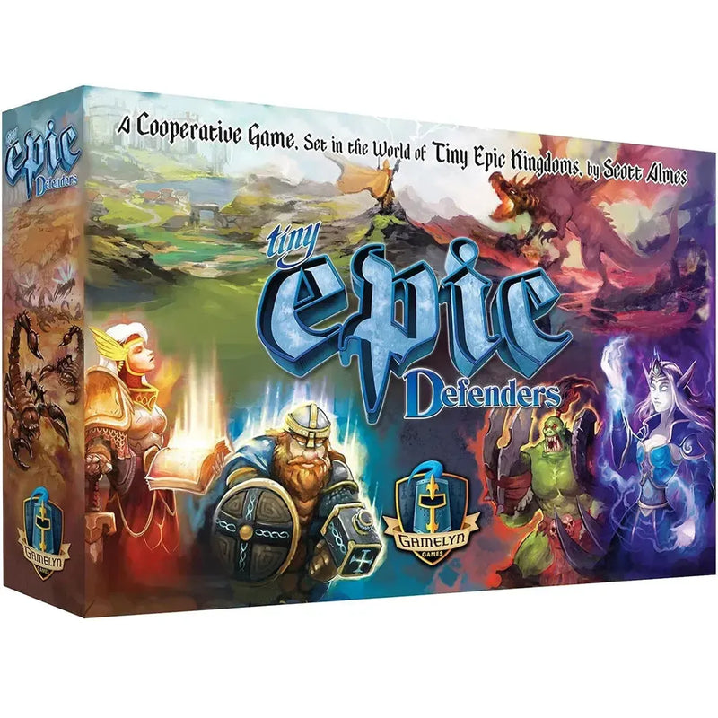 Tiny Epic Defenders - Cooperative Fantasy Board Game for Family, and Adults (1-4 Players, Ages 14+) - Gamelyn Games