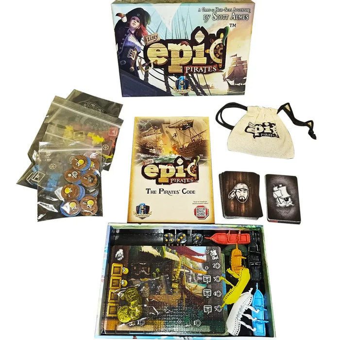 Tiny Epic Pirates - Strategy Pirates Board Game for Family, and Adults (1-4 Players, Ages 14+) - Gamelyn Games