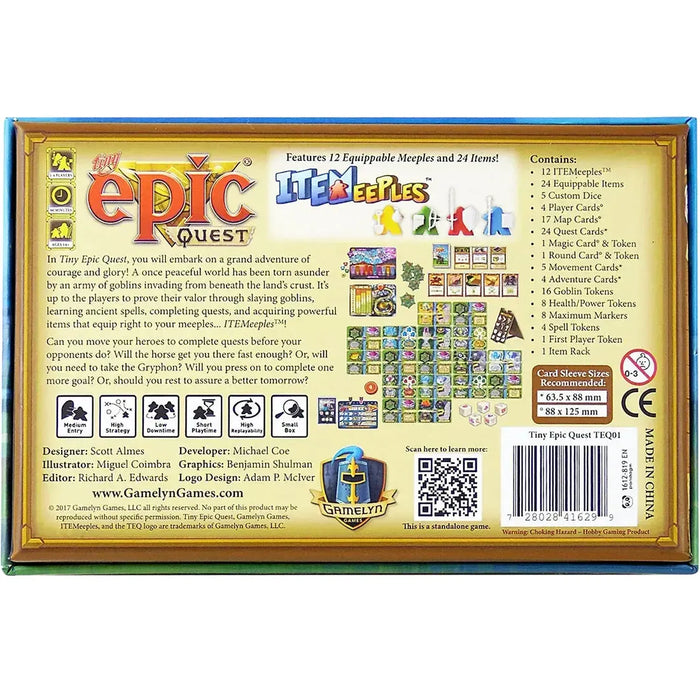 Tiny Epic Quest - Dungeon-Crawl Fantasy Board Game for Family, and Adults (1-4 Players, Ages 14+) - Gamelyn Games