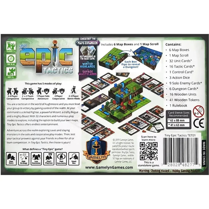 Tiny Epic Tactics - Strategy War Board Game for Family, and Adults (1-4 Players, Ages 14+) - Gamelyn Games