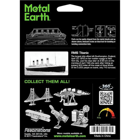 Titanic Figure Model Kit (Steel, Moderate Difficulty) - Fascinations - Metal Earth Series