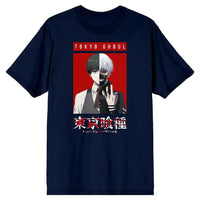 Tokyo Ghoul - Ken Kaneki T-Shirt (Dark Blue, Unisex) - Bioworld- Image 1