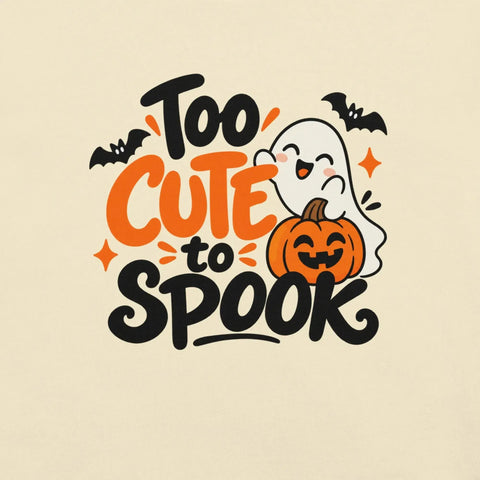 Too Cute to Spook T-Shirt - Cute Halloween Ghost Graphic Tee - Image 38