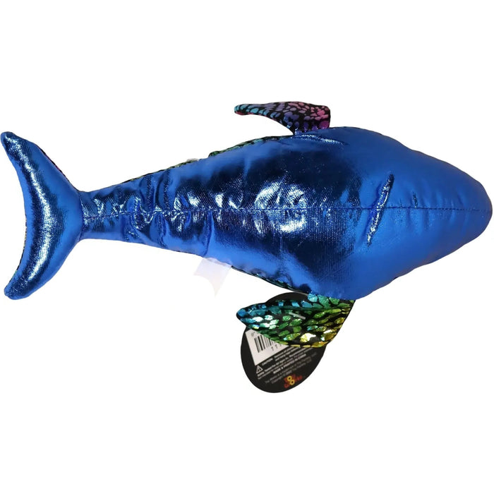 Toy Works - Rainbow Blue Sparkling Dolphin Plush (9") - Toy Works - (2022)