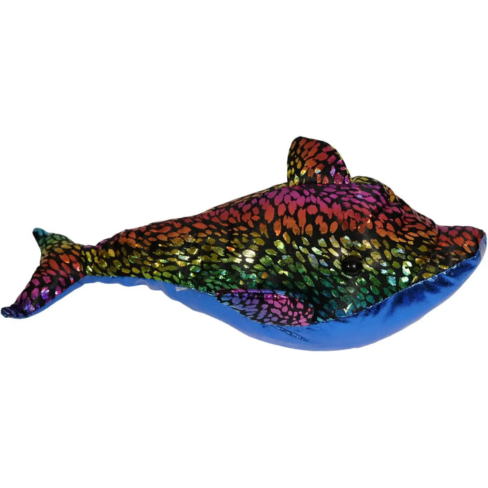Toy Works - Rainbow Blue Sparkling Dolphin Plush (9") - Toy Works - (2022)