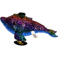Toy Works - Rainbow Blue Sparkling Dolphin Plush (9
