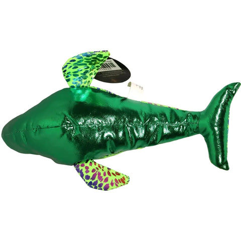 Toy Works - Rainbow Green Sparkling Dolphin Plush (9
