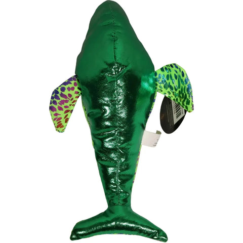 Toy Works - Rainbow Green Sparkling Dolphin Plush (9