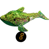 Toy Works - Rainbow Green Sparkling Dolphin Plush (9
