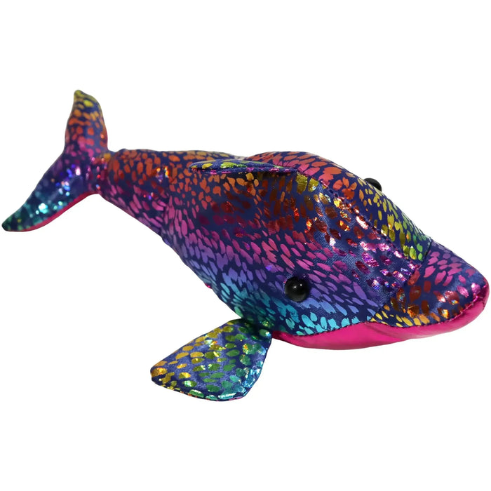 Toy Works - Rainbow Pink Sparkling Dolphin Plush (9") - Toy Works - (2022)