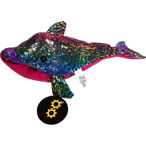 Toy Works - Rainbow Pink Sparkling Dolphin Plush (9") - Toy Works - (2022)