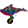 Toy Works - Rainbow Pink Sparkling Dolphin Plush (9