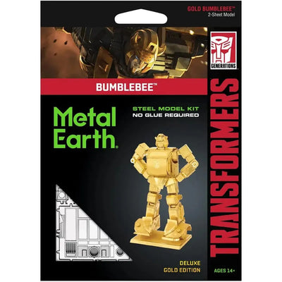 Transformers: Generations - Gold Bumblebee Figure Model Kit (Deluxe Edition, Steel, Expert Difficulty) - Fascinations - Metal Earth Series
