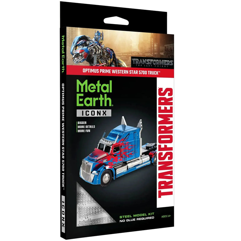 Transformers: The Last Knight - Optimus Prime Western Star 5700 Truck 3D Vehicle Model Kit (Steel, Moderate Difficulty) - Fascinations - Metal Earth Iconx Premium Series - (2020)
