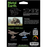 Triceratops (Colored) Dinosaur 3D Figure Model Kit (Steel, Moderate Difficult...- Image 3