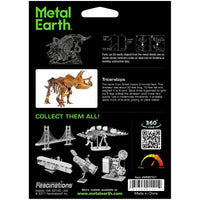 Triceratops Skeleton Dinosaur 3D Figure Model Kit (Steel, Moderate Difficulty...- Image 3