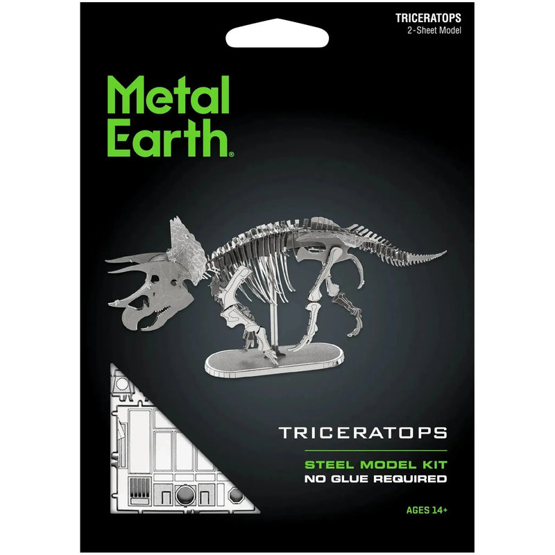 Triceratops Skeleton Dinosaur 3D Figure Model Kit (Steel, Moderate Difficulty) - Fascinations - Metal Earth Series - (2024)