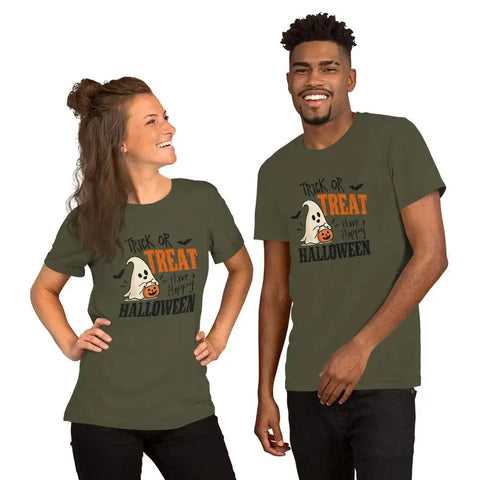 Trick or Treat Have a Happy Halloween T-Shirt - Cute Ghost and Pumpkin Graphic Tee - Image 12