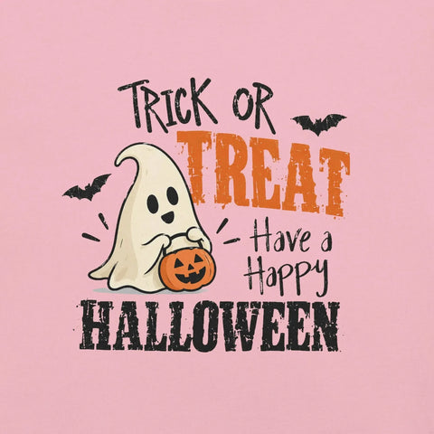 Trick or Treat Have a Happy Halloween T-Shirt - Cute Ghost and Pumpkin Graphic Tee - Image 30
