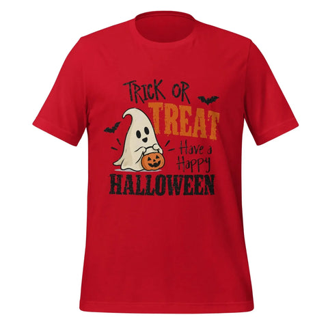 Trick or Treat Have a Happy Halloween T-Shirt - Cute Ghost and Pumpkin Graphic Tee - Image 5