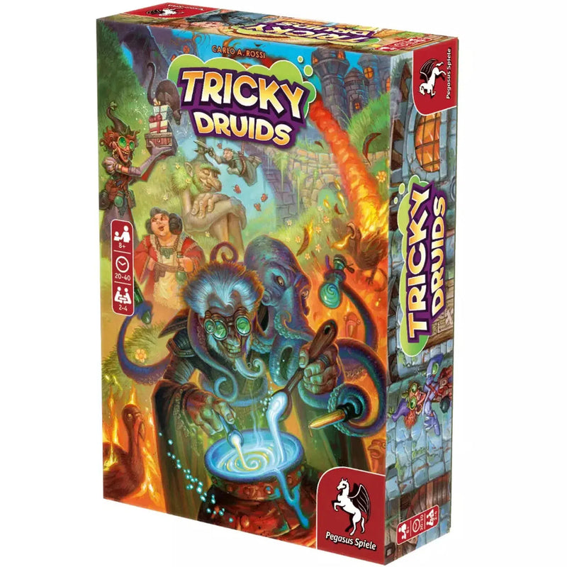 Tricky Druids - Dice-Based Magic Board Game for Family, Adults, and Children (2-4 Players, Ages 8+) - Pegasus Spiele