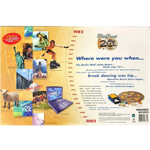 Trivial Pursuit: 20th Anniversary Edition - Trivia Party Game for Adults (2-6 Players, Ages 18+) - Hasbro - (2002) - Image 3