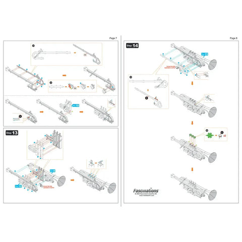 Trumpet Figure Model Kit (Steel, Moderate Difficulty) - Fascinations - Metal Earth Series