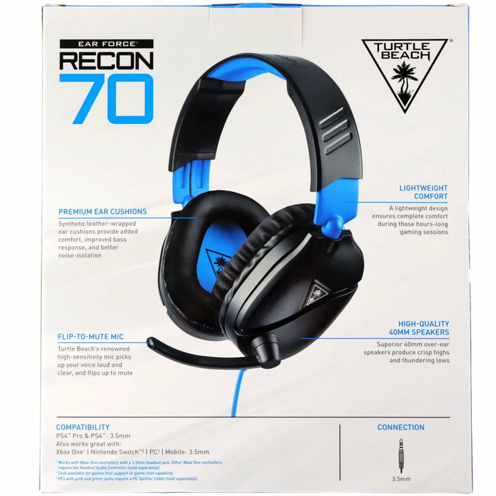 Turtle Beach - Wired Gaming Headset (Blue) - Ear Force Recon 70
