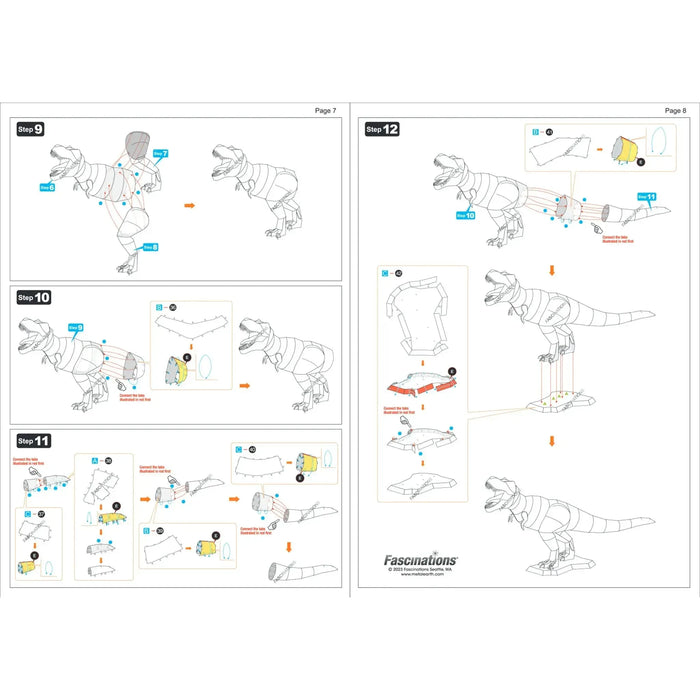 Tyrannosaurus Rex Dinosaur 3D Figure Model Kit (Steel, Moderate Difficulty) - Fascinations - Metal Earth Series - (2024)
