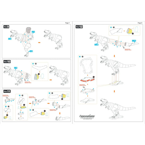 Tyrannosaurus Rex Dinosaur 3D Figure Model Kit (Steel, Moderate Difficulty) - Fascinations - Metal Earth Series - (2024) - Image 10