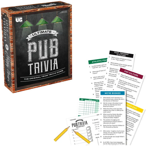 Ultimate Pub Trivia - Team-Based General Knowledge Card Game for Family and Adults (4+ Players, Age 12+) - University Games