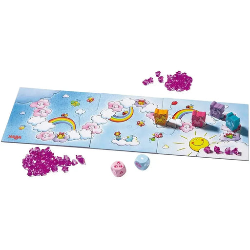 Unicorn Glitterluck: Cloud Crystals - Competitive Fantasy Board Game for Family, and Children (2-4 Players, Ages 3+) - HABA