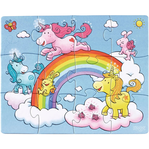 Unicorn Glitterluck - Glitter Unicorns Jigsaw Puzzle Set (12, 15 & 18 Pieces) - HABA - (2021)