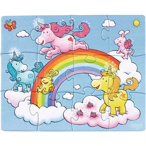 Unicorn Glitterluck - Glitter Unicorns Jigsaw Puzzle Set (12, 15 & 18 Pieces) - HABA - (2021) - Image 2