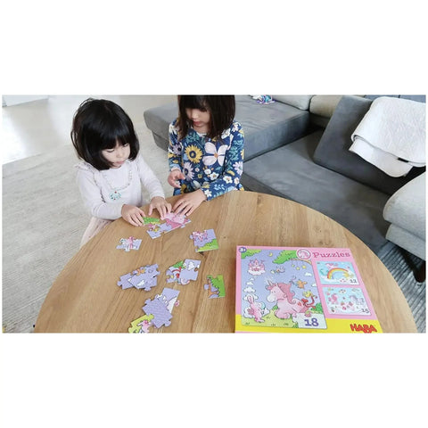 Unicorn Glitterluck - Glitter Unicorns Jigsaw Puzzle Set (12, 15 & 18 Pieces) - HABA - (2021) - Image 6