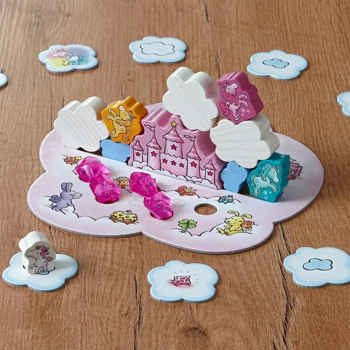 Unicorn Glitterluck - Unicorn Cloud Stacking Board Game for Family, and Children (1-4 Players, Ages 4+) - HABA