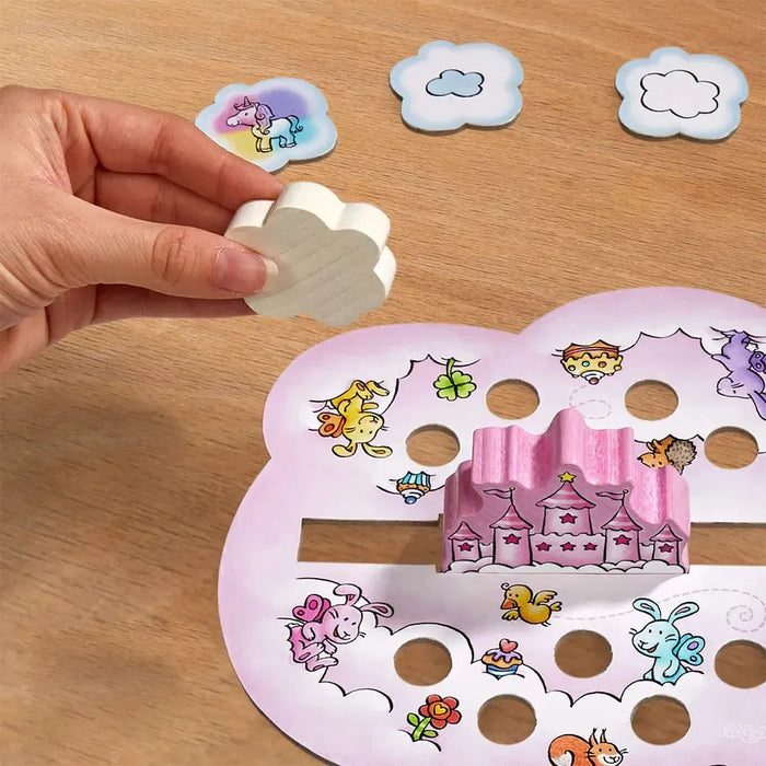Unicorn Glitterluck - Unicorn Cloud Stacking Board Game for Family, and Children (1-4 Players, Ages 4+) - HABA
