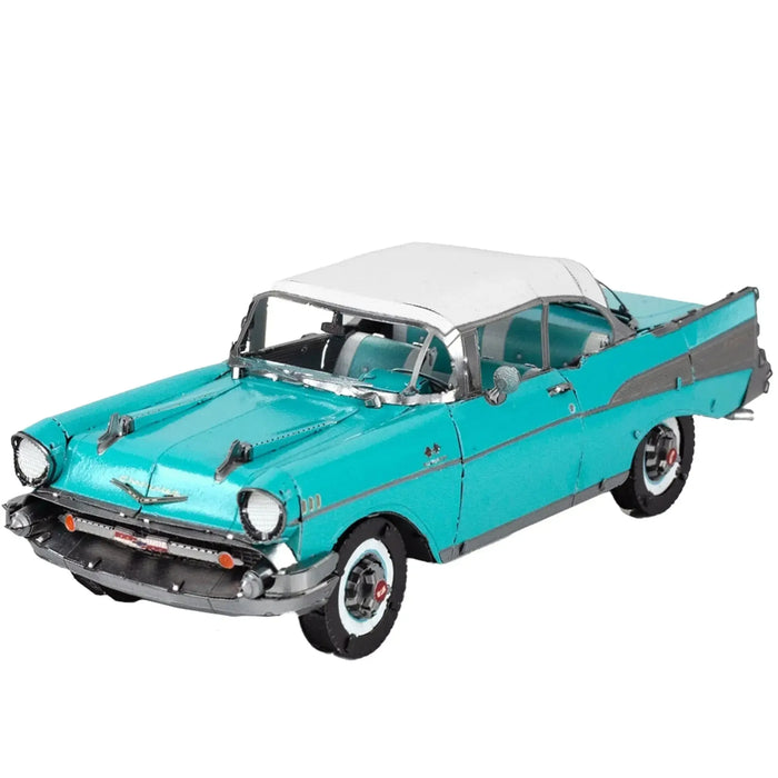 United States - 1957 Chevrolet Bel Air (Colored) Car 3D Figure Model Kit (1:49 Scale, Steel, Moderate Difficulty) - Fascinations - Metal Earth Series - (2024)