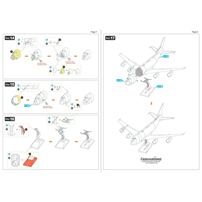 United States Air Force - Air Force One Boeing 747 Aircraft 3D Figure Model Kit (1:397 Scale, Steel, Moderate Difficulty) - Fascinations - Metal Earth Series - (2024)