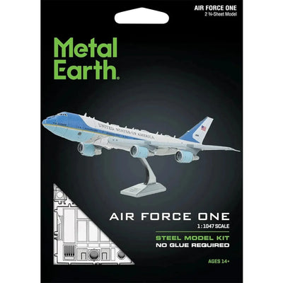 United States Air Force - Air Force One Boeing 747 Aircraft 3D Figure Model Kit (1:397 Scale, Steel, Moderate Difficulty) - Fascinations - Metal Earth Series - (2024)