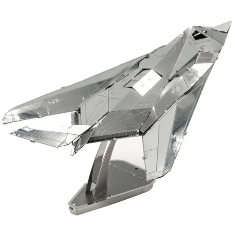 United States Air Force - Lockheed Martin F-117 Nighthawk Stealth Aircraft Figure Model Kit (1:151 Scale, Steel, Moderate Difficulty) - Fascinations - Metal Earth Series - (2023) - Image 5