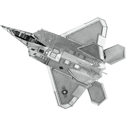 United States Air Force - Lockheed Martin F-22 Raptor Fighter Jet Figure Model Kit (Steel, Easy Difficulty) - Fascinations - Metal Earth Series - (2023)