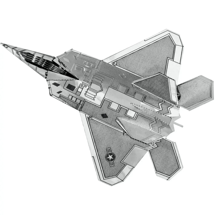 United States Air Force - Lockheed Martin F-22 Raptor Fighter Jet Figure Model Kit (Steel, Easy Difficulty) - Fascinations - Metal Earth Series - (2023)